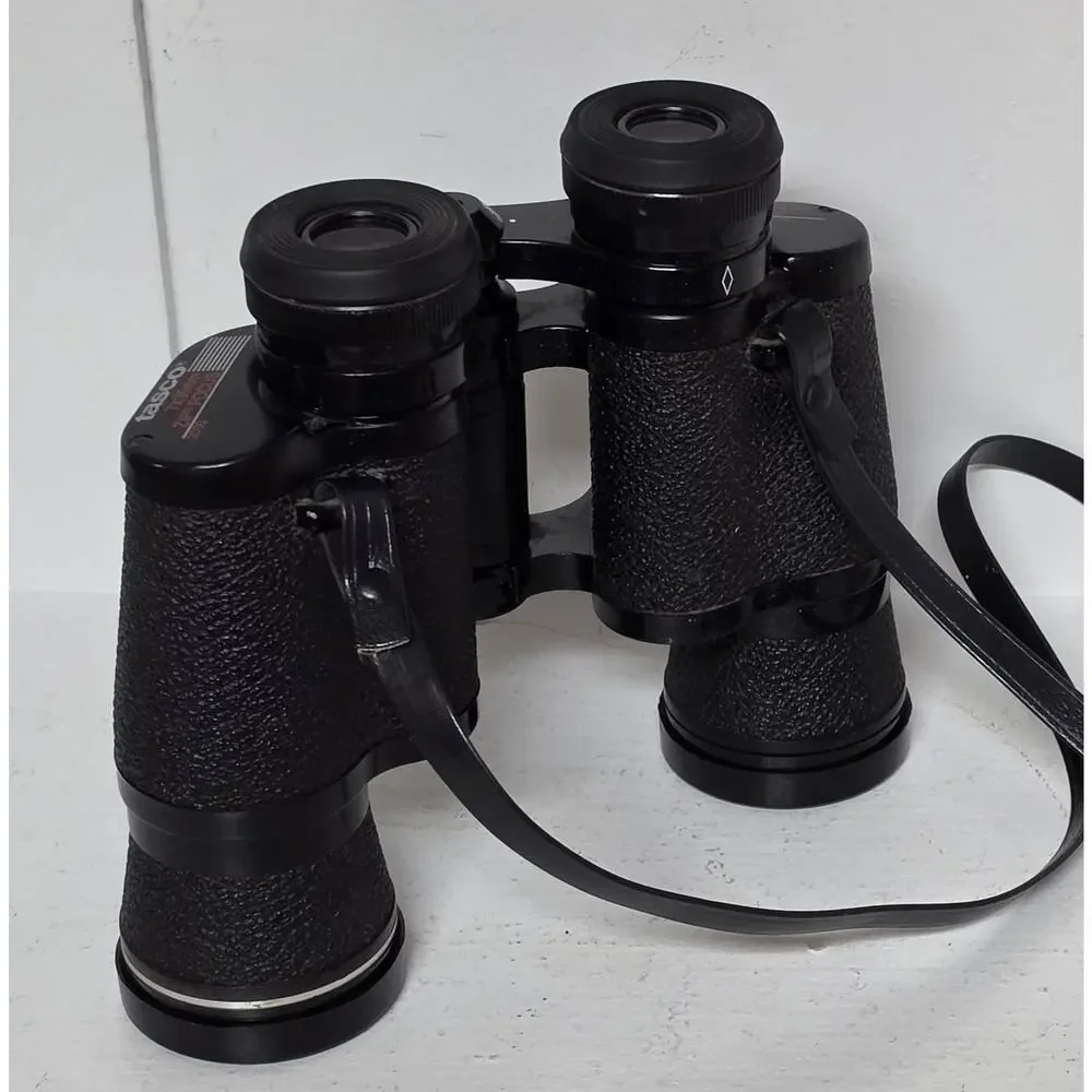 Vintage Tasco ZIP 7x35 Binoculars w/ Case & Strap – Fully Coated Optics